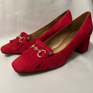 Anne Klein Upper Leather red shoes